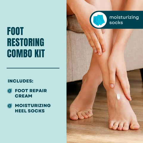 AmLactin Foot Repair Cream with Moisturizing Socks, Therapeutic Foot Cream for Dry Cracked Heels and Feet, No-Scrub Exfoliator & Moisturizer with 15% Lactic Acid AHA, 3 oz (Packaging May Vary)