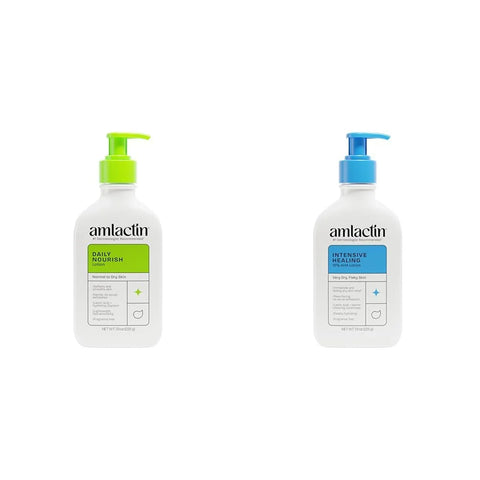 AmLactin Daily Moisturizing Lotion for Dry Skin (7.9 oz) and AmLactin Intensive Healing Body Lotion for Dry Skin (7.9 oz)