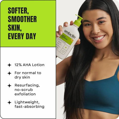 AmLactin Daily Moisturizing Lotion for Dry Skin, 7.9 oz Pump Bottles (Twin Pack), 2-in-1 Moisturizer Body Lotion with 12% Lactic Acid, Dermatologist-Recommended (Packaging May Vary)